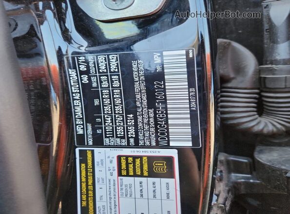 WDC0G4KB5HF160122 2017 MERCEDES-BENZ GLC-CLASS Black Vista de la etiqueta del VIN