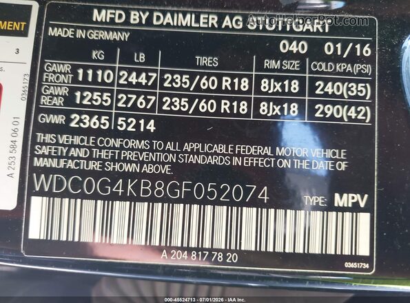 WDC0G4KB8GF052074 2016 MERCEDES-BENZ GLC 300 Black Vista del compartimento del motor