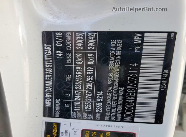 WDC0G4KB8JV076114 2018 MERCEDES-BENZ GLC-CLASS White Engine compartment view
