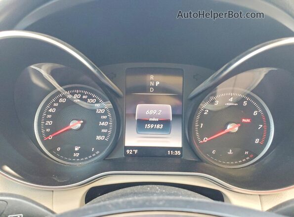 WDC0G4KB9JV084321 2018 MERCEDES-BENZ GLC-CLASS White Вид щитка приладів