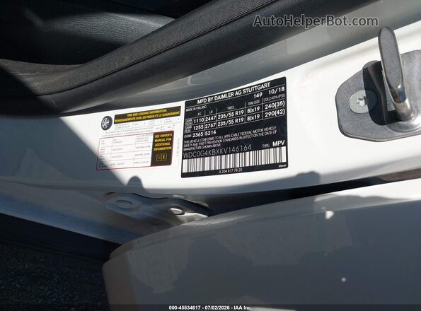 WDC0G4KBXKV146164 2019 MERCEDES-BENZ GLC 300 White Вид підкапотного простору