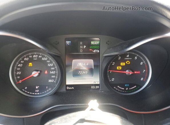 WDC0G5EB9KF596366 2019 MERCEDES-BENZ GLC-CLASS White Instrument cluster view