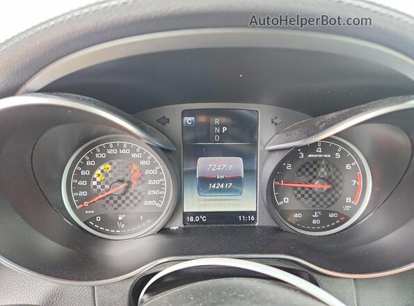 WDC0G6EBXKF579372 2019 MERCEDES-BENZ GLC-CLASS White Instrument cluster view