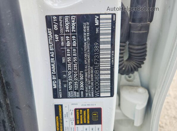WDC0G8DB1LF731389 2020 MERCEDES-BENZ GLC-CLASS White Սալոնի 360 աստիճան տեսք