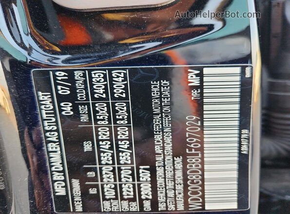WDC0G8DB8LF697029 2020 MERCEDES-BENZ GLC-CLASS Черный Вид подкапотного пространства