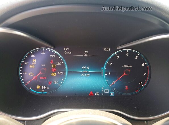 WDC0G8EB0LF707549 2020 MERCEDES-BENZ GLC-CLASS Gray Instrument cluster view