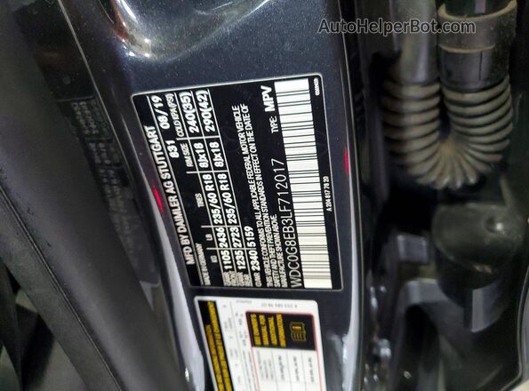 WDC0G8EB3LF712017 2020 MERCEDES-BENZ GLC-CLASS Угольный Вид наклейки с VIN-кодом
