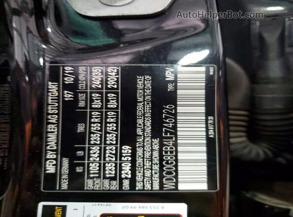 WDC0G8EB4LF746726 2020 MERCEDES-BENZ GLC-CLASS Black Вид підкапотного простору
