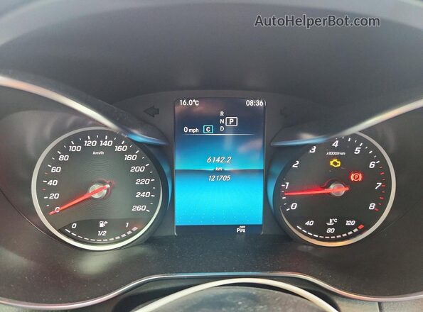 WDC0G8EB6LV221530 2020 MERCEDES-BENZ GLC-CLASS Gray Вид щитка приладів