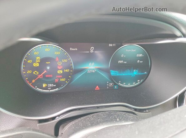 WDC0G8EB9LF723863 2020 MERCEDES-BENZ GLC-CLASS Gray Instrument cluster view