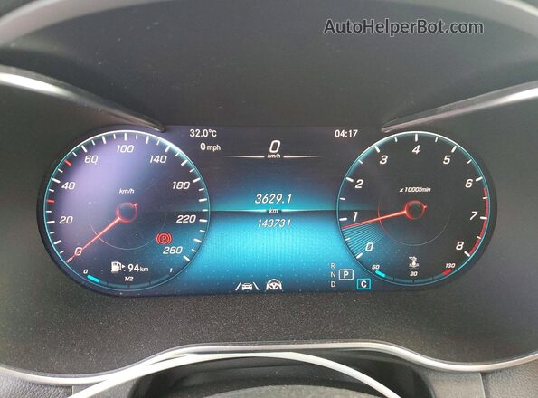 WDC0G8EBXLV228304 2020 MERCEDES-BENZ GLC-CLASS Beige Instrument cluster view