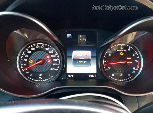 WDC0G8JB9JF458588 2018 MERCEDES-BENZ GLC-CLASS White Instrument cluster view