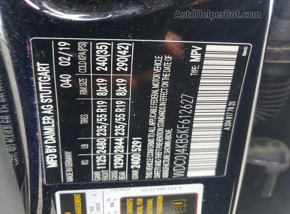 WDC0J4KB5KF612627 2019 MERCEDES-BENZ GLC-CLASS Black Vista del compartimento del motor