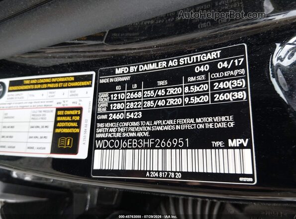 WDC0J6EB3HF266951 2017 MERCEDES-BENZ AMG GLE 43 COUPE Black Vista del compartimento del motor