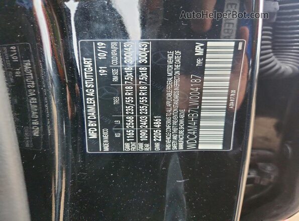 WDC4M4HB7LW004187 2020 MERCEDES-BENZ GLB-CLASS Черный Вид подкапотного пространства
