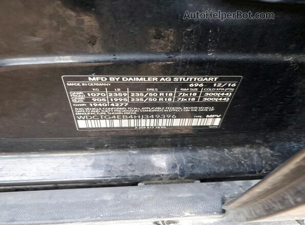 WDCTG4EB4HJ349396 2017 MERCEDES-BENZ GLA Black Engine compartment view