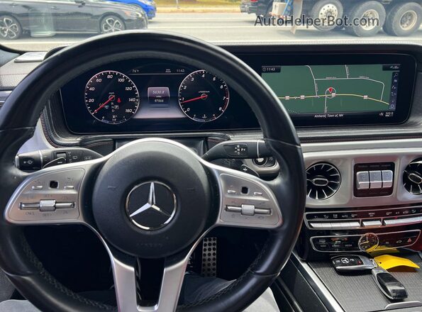 WDCYC6BJ2KX307077 2019 MERCEDES-BENZ G-CLASS Black Widok wnętrza z przodu