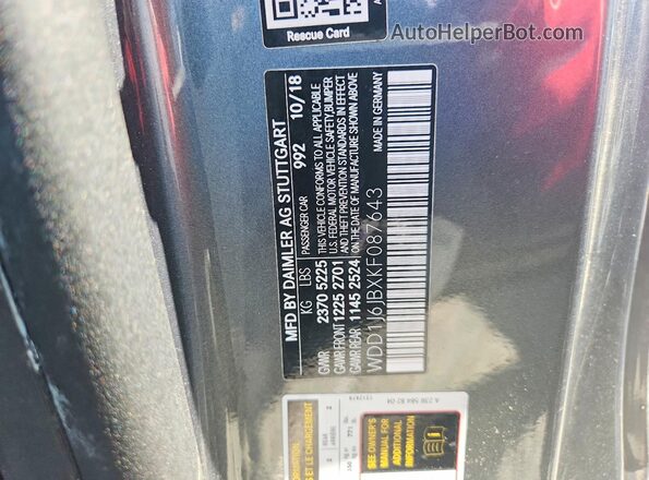 WDD1J6JBXKF087643 2019 MERCEDES-BENZ E Gray Widok komory silnika