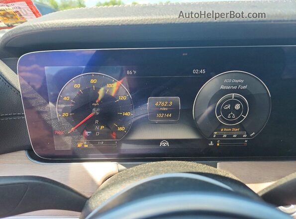 WDD1J6JBXKF087643 2019 MERCEDES-BENZ E Gray Widok zestawu wskaźników