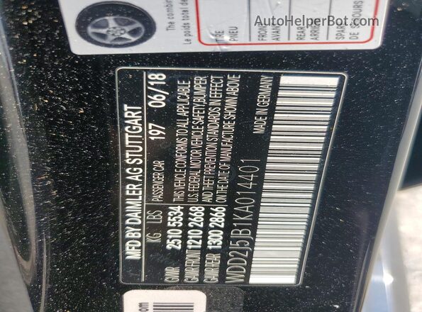 WDD2J5JB1KA014401 2019 MERCEDES-BENZ CLS-CLASS Black ძრავის განყოფილების ხედი