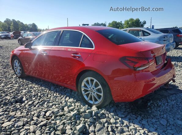 WDD3G4EB1LW038760 2020 MERCEDES-BENZ A Red Trasero izquierdo