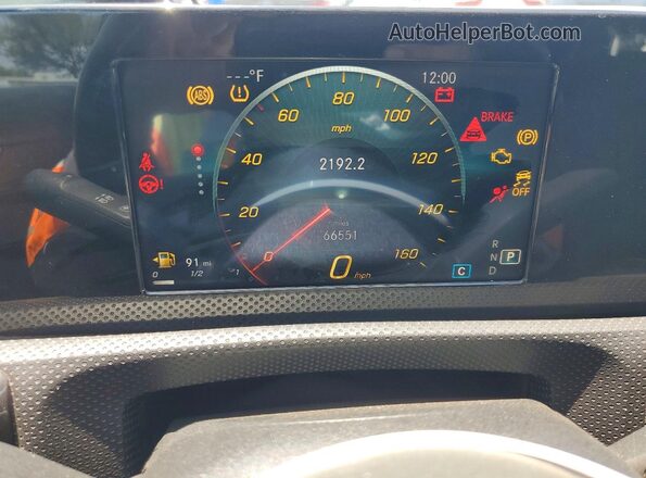 WDD3G4EB4KW027461 2019 MERCEDES-BENZ A White Instrument cluster view