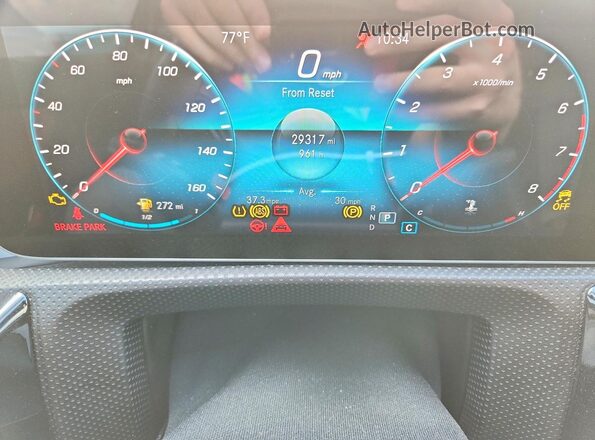 WDD3G4FB4KW028219 2019 MERCEDES-BENZ A Black Widok zestawu wskaźników