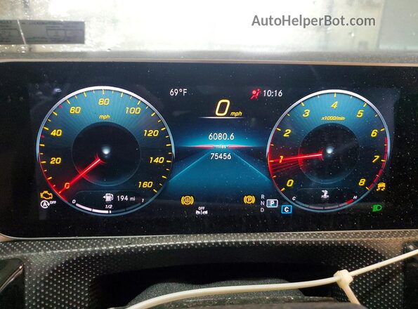 WDD3G4FB8KW024237 2019 MERCEDES-BENZ A White Instrument cluster view
