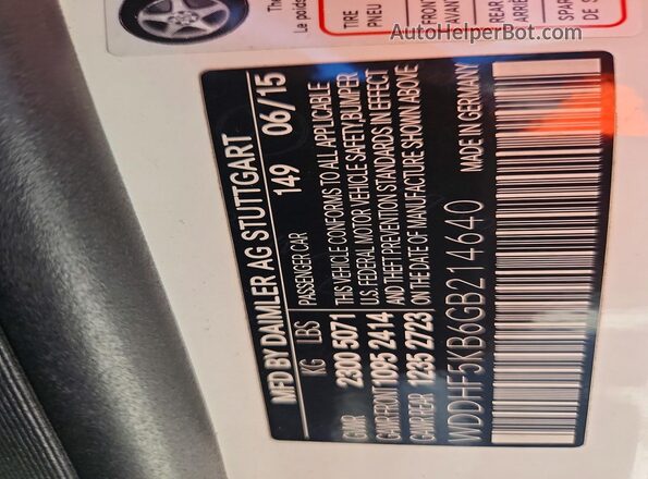 WDDHF5KB6GB214640 2016 MERCEDES-BENZ E White Engine compartment view