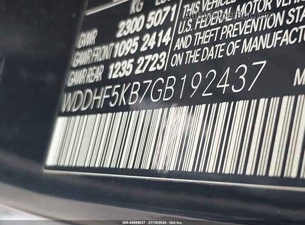 WDDHF5KB7GB192437 2016 MERCEDES-BENZ E-CLASS Черный Вид подкапотного пространства