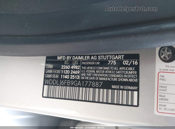 WDDLJ6FB9GA177887 2016 MERCEDES-BENZ CLS-CLASS Gray Widok komory silnika