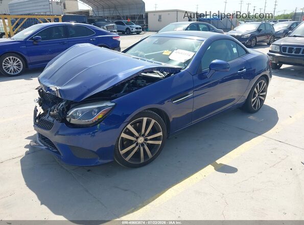 WDDPK3JAXHF128598 2017 MERCEDES-BENZ SLC 300 Синий Передняя левая четверть