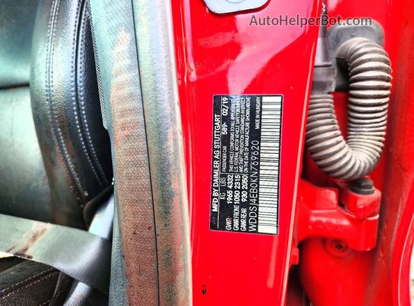 WDDSJ4EB0KN769620 2019 MERCEDES-BENZ CLA-CLASS Red Vista del compartimento del motor