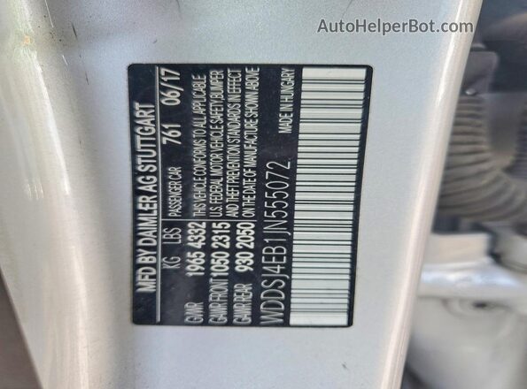 WDDSJ4EB1JN555072 2018 MERCEDES-BENZ CLA-CLASS Silver Widok komory silnika