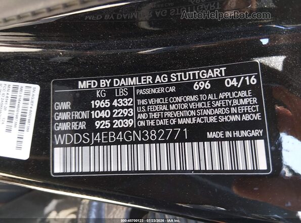 WDDSJ4EB4GN382771 2016 MERCEDES-BENZ CLA 250 Black Շարժիչի բաժամունքի տեսք
