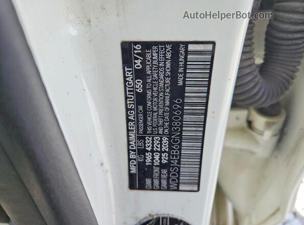 WDDSJ4EB6GN380696 2016 MERCEDES-BENZ CLA-CLASS White Engine compartment view