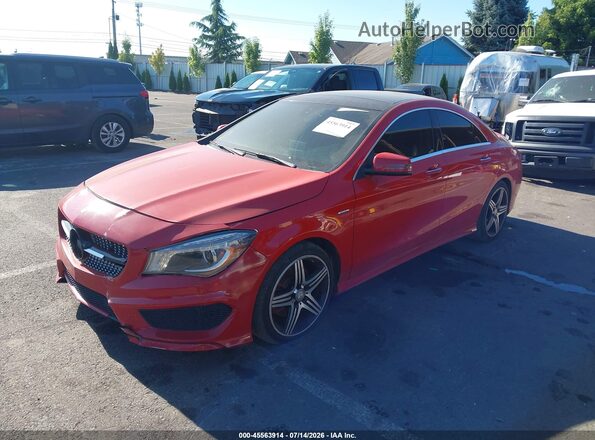 WDDSJ4EB6GN386935 2016 MERCEDES-BENZ CLA 250 Красный Передняя левая четверть