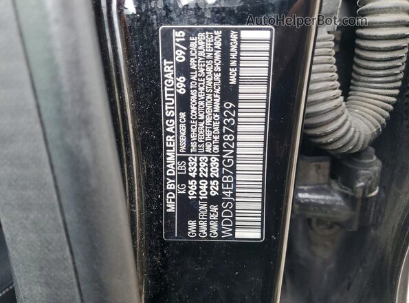 WDDSJ4EB7GN287329 2016 MERCEDES-BENZ CLA-CLASS Black Widok komory silnika
