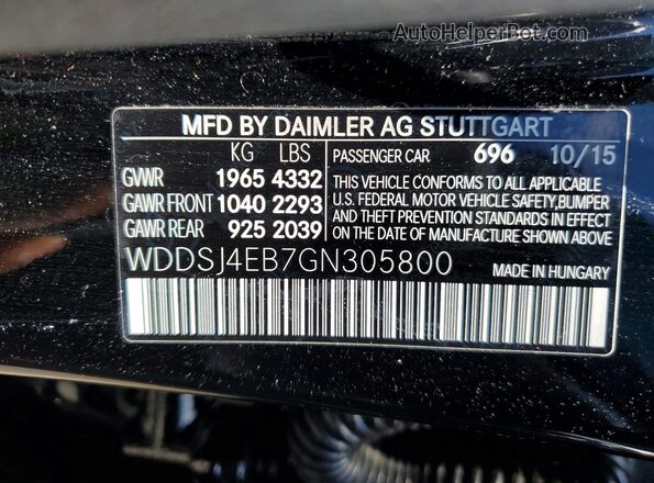 WDDSJ4EB7GN305800 2016 MERCEDES-BENZ CLA-CLASS Black Engine compartment view