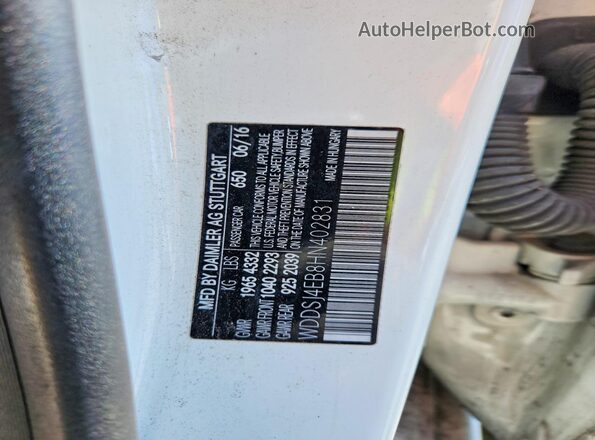 WDDSJ4EB8HN402831 2017 MERCEDES-BENZ CLA-CLASS White VIN sticker view