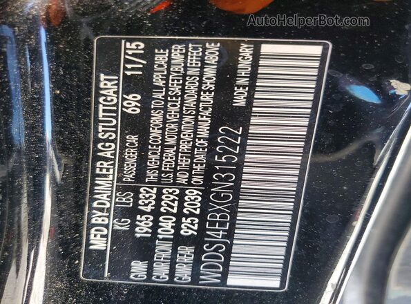 WDDSJ4EBXGN315222 2016 MERCEDES-BENZ CLA-CLASS Black Vista del compartimento del motor