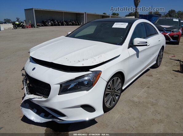 WDDSJ4EBXJN696643 2018 MERCEDES-BENZ CLA 250 White Առջևի ձախ երեք քառորդ տեսարան