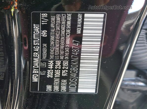 WDDSJ4GB0KN748747 2019 MERCEDES-BENZ CLA-CLASS Black Շարժիչի բաժամունքի տեսք