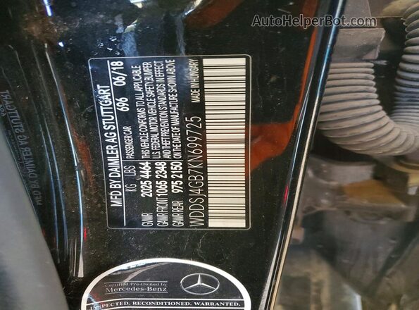 WDDSJ4GB7KN699725 2019 MERCEDES-BENZ CLA-CLASS Black Вид підкапотного простору
