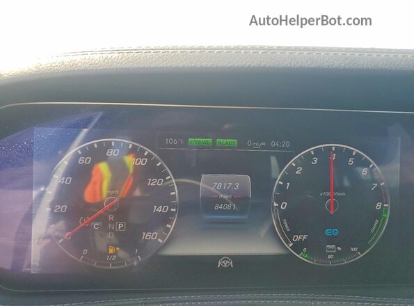 WDDUG7DB3KA476831 2019 MERCEDES-BENZ S White Instrument cluster view