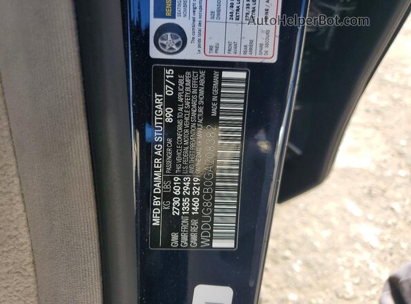 WDDUG8CB0GA208382 2016 MERCEDES-BENZ S Blue VIN կոդի պիտակի տեսք