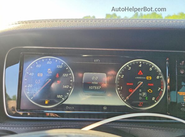 WDDUG8CB1HA338317 2017 MERCEDES-BENZ S Silver Widok zestawu wskaźników