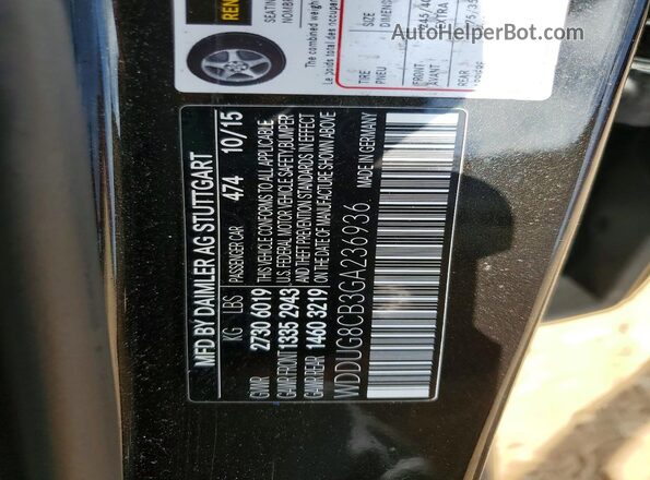 WDDUG8CB3GA236936 2016 MERCEDES-BENZ S Black Вид підкапотного простору