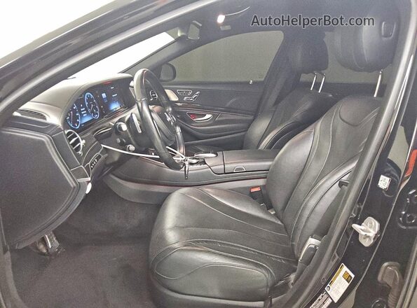 WDDUG8CB3HA313337 2017 MERCEDES-BENZ S Черный Вид салона спереди