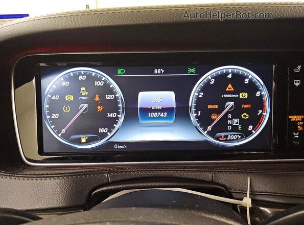 WDDUG8CB3HA313337 2017 MERCEDES-BENZ S Черный Вид щитка приборов